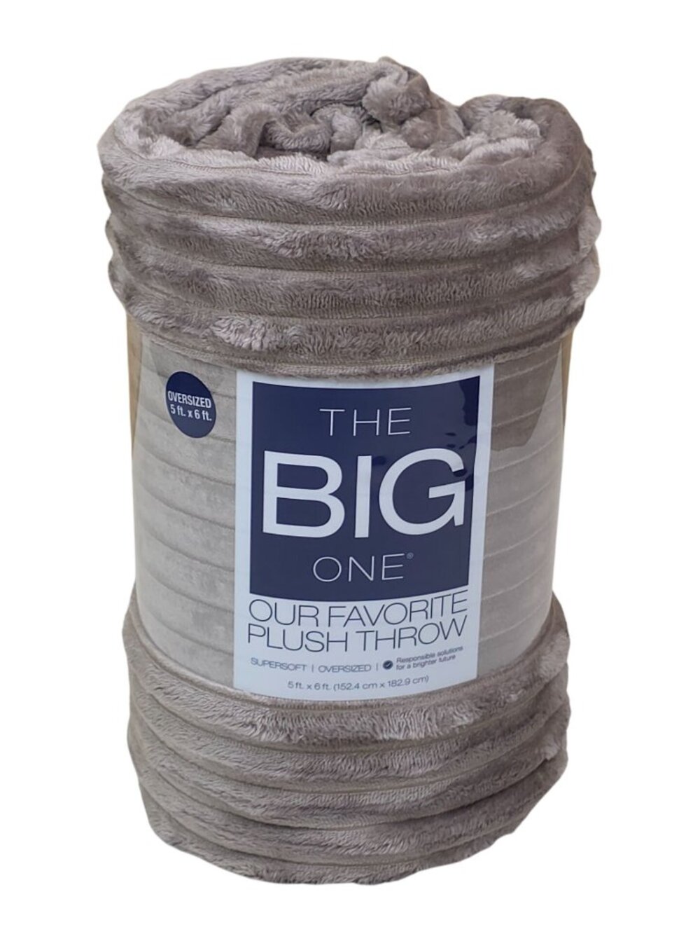 The Big One Oversized Plush Throw Blanket 5 Ft x 6 Ft Soft & Cozy Durable